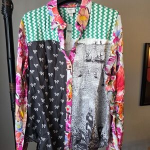 Maeve For Anthropologie Multicolor Patterned Women's Blouse